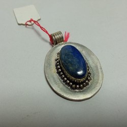 Pendentif Argenté et Pierre Semi Précieuse