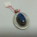 Pendentif Argenté et Pierre Semi Précieuse