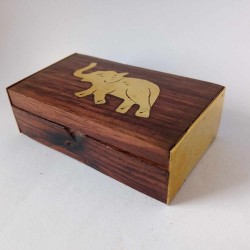 boite bois et laiton Elephant