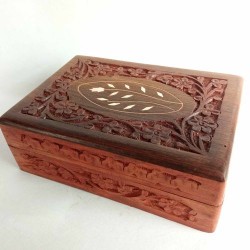 Coffret Indien en Bois sculpté