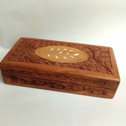 Coffret Indien en Bois sculpté