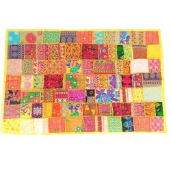 Patchwork de broderie indienne Rajasthan Inde