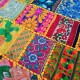 Patchwork de broderie indienne Rajasthan Inde