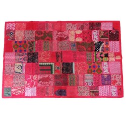 Tenture Patchwork broderie indienne Rajasthan Inde