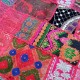 Tenture Patchwork broderie indienne Rajasthan Inde