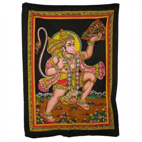 Tenture broderie sequin Hanuman