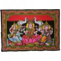 Tenture broderie sequin Laxmi-Saraswati-Ganesh