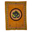 Tenture broderie Aum orange