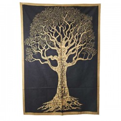 Petite Tenture indienne Dorée Arbre de Vie