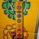 Tenture indienne 7 Chakras Jaune
