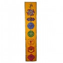 Tenture indienne 7 Chakras Jaune