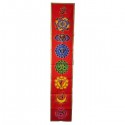 Tenture indienne 7 Chakras rouge