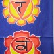 Tenture indienne 7 Chakras Bleue