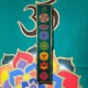 Tenture indienne 7 Chakras Vert