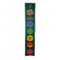 Tenture indienne 7 Chakras Vert