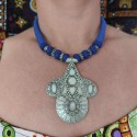 Collier Indien Pendentif Sonnu - Bleu