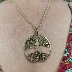 Chaine & Pendentif indien - Arbre de vie