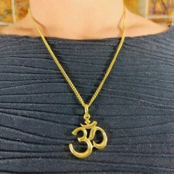 Chaine & Pendentif indien - Aum