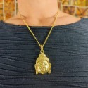 Chaine & Pendentif indien - Tête Bouddha