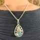Collier Argenté Pendentif inde - Goutte & Pierre