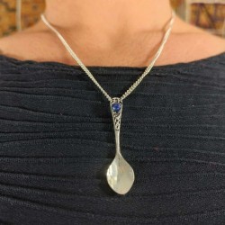 Collier Argenté Pendentif inde - Cuillére Cocaine