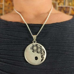 Collier Argenté Pendentif inde - Ying-Yang