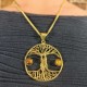 Collier Doré Chaine & Pendentif indien - Arbre de vie