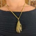 Collier Doré Chaine & Pendentif indien - Main