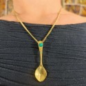 Collier Doré Chaine & Pendentif indien - Cuillère Coke