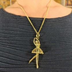 Pendentif et Chaine indienne - Danseuse