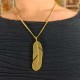 Pendentif et Chaine indienne - Plume