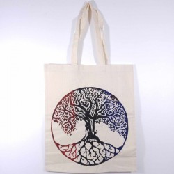 Sac indien Toile coton - Arbre de vie coloré