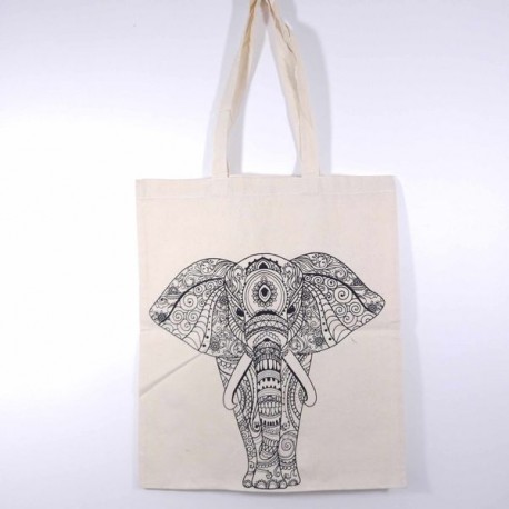 Sac indien Toile coton - Elephant