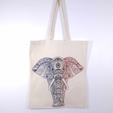 Sac cabas indien coton - Big Elephant