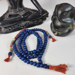 Chapelet Mala en Os bleu et perles