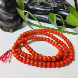 Chapelet - Mala Tibétain Bois Orange