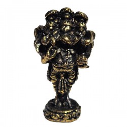 Amulette Ganesh à 3 Têtes en Laiton