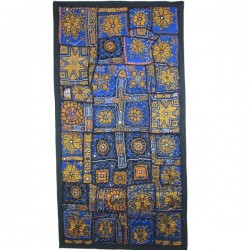 Patchwork broderie fil or et argent Sunita