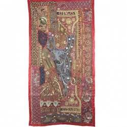 Patchwork indien perlé & Strass ganesh