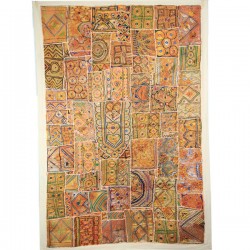 Patchwork tribal de luxe fil or et argent