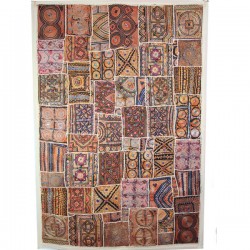 Patchwork tribal de luxe fil or et argent Amit