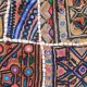 Patchwork tribal de luxe fil or et argent Amit