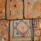 Patchwork tribal de luxe fil or et argent Aish