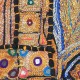 Patchwork tribal de luxe fil or et argent Aish