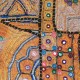 Patchwork tribal de luxe fil or et argent Aish