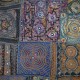 Patchwork indien de luxe fil or et argent