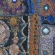 Patchwork indien de luxe fil or et argent