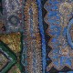 Patchwork indien de luxe fil or et argent