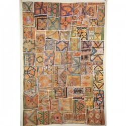 Patchwork inde luxe fil or et argent Célina