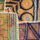 Patchwork inde luxe fil or et argent Célina